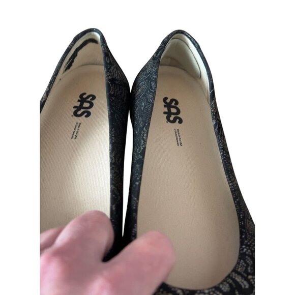 SAS Scenic Ballet Flat in Color Black Lace‎ Size 9.5W - Picture 5 of 8